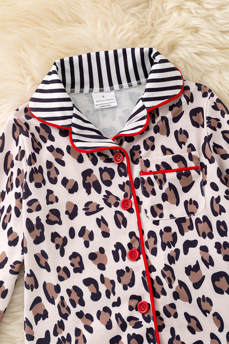 Animal printed girls pajamas PJG60350 A-