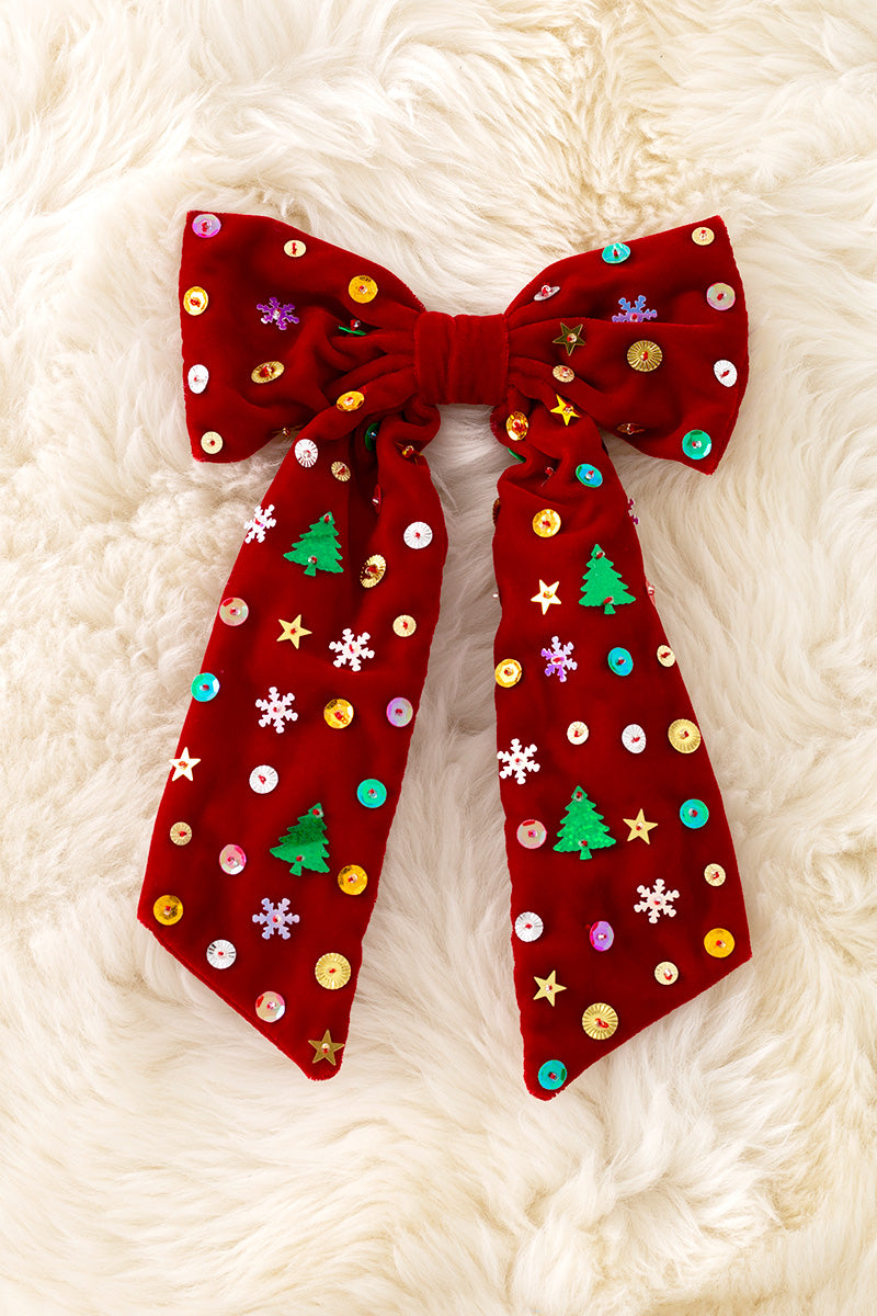 Large Christmas women hairbow.