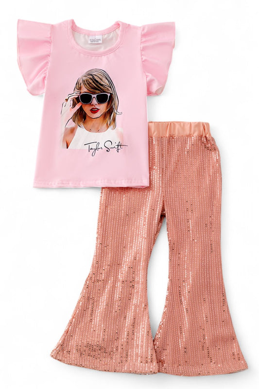 Swif** Fan shimmery pants set.