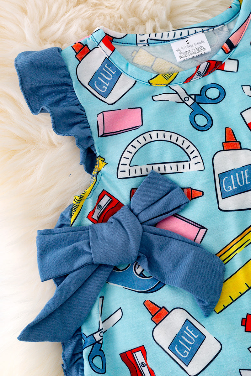 Back to school ruffle tunic & leggings. OFG41467 -M-