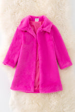 Load image into Gallery viewer, Fuchsia fur cardigan.
