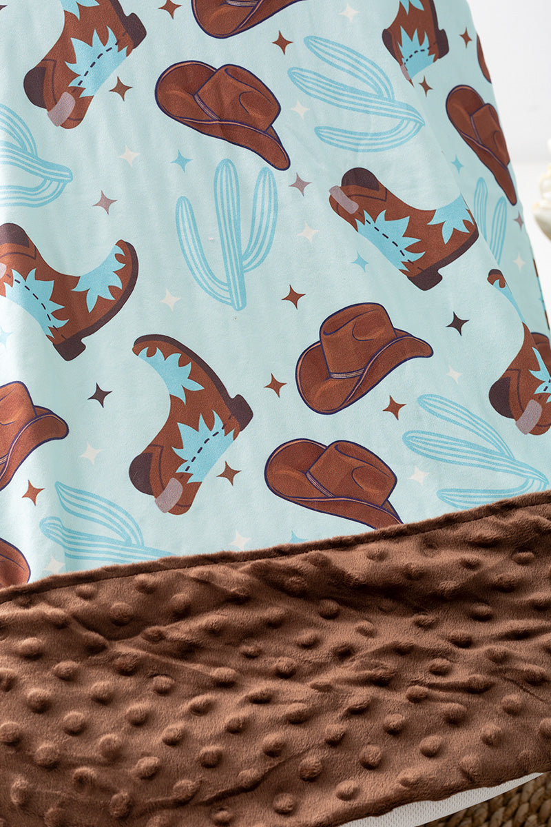 Western printed baby blankets.