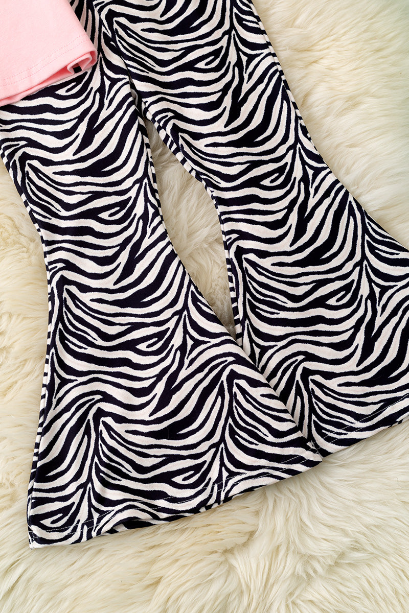 Easter bunny zebra printed top & bottoms.