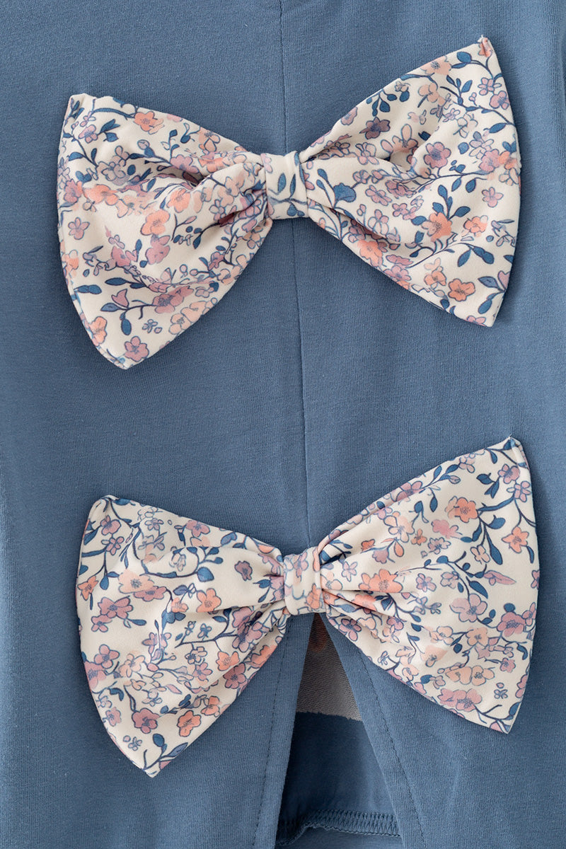 Cutest pumpkin in the patch. Blue top and floral bottoms. OFG62304 AMY