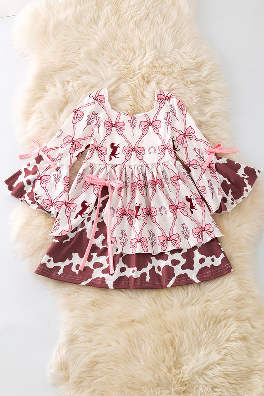 Coquette & Cow printed girls dress. DRG52449