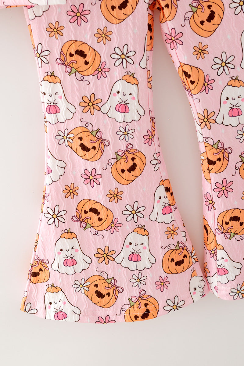 Pumpkin & ghost printed girls 2 piece set. OFG63144 -A-