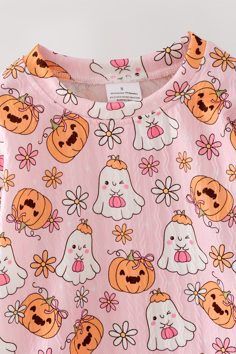 Pumpkin & ghost printed girls 2 piece set. OFG63144 -A-