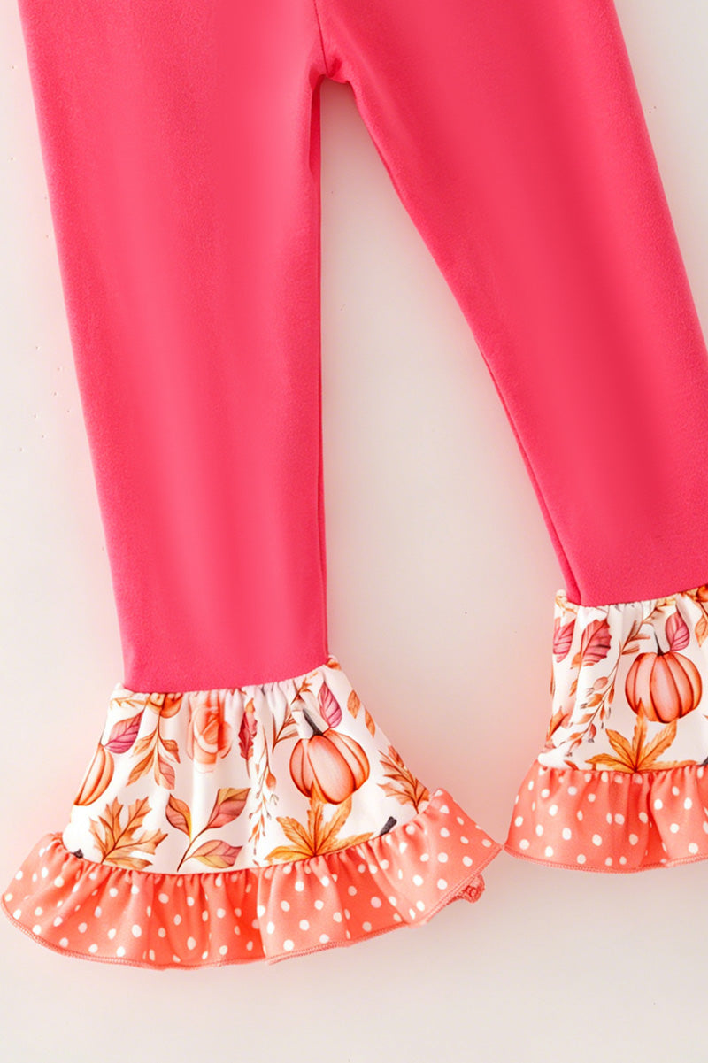 Fuchsia pumpkin printed tunic & pants. OFG62510