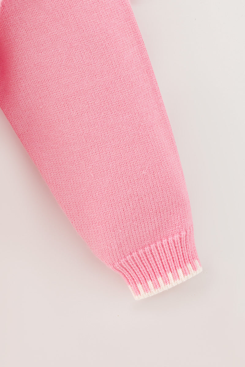Pink Western sweater knit sweater. TPG60575