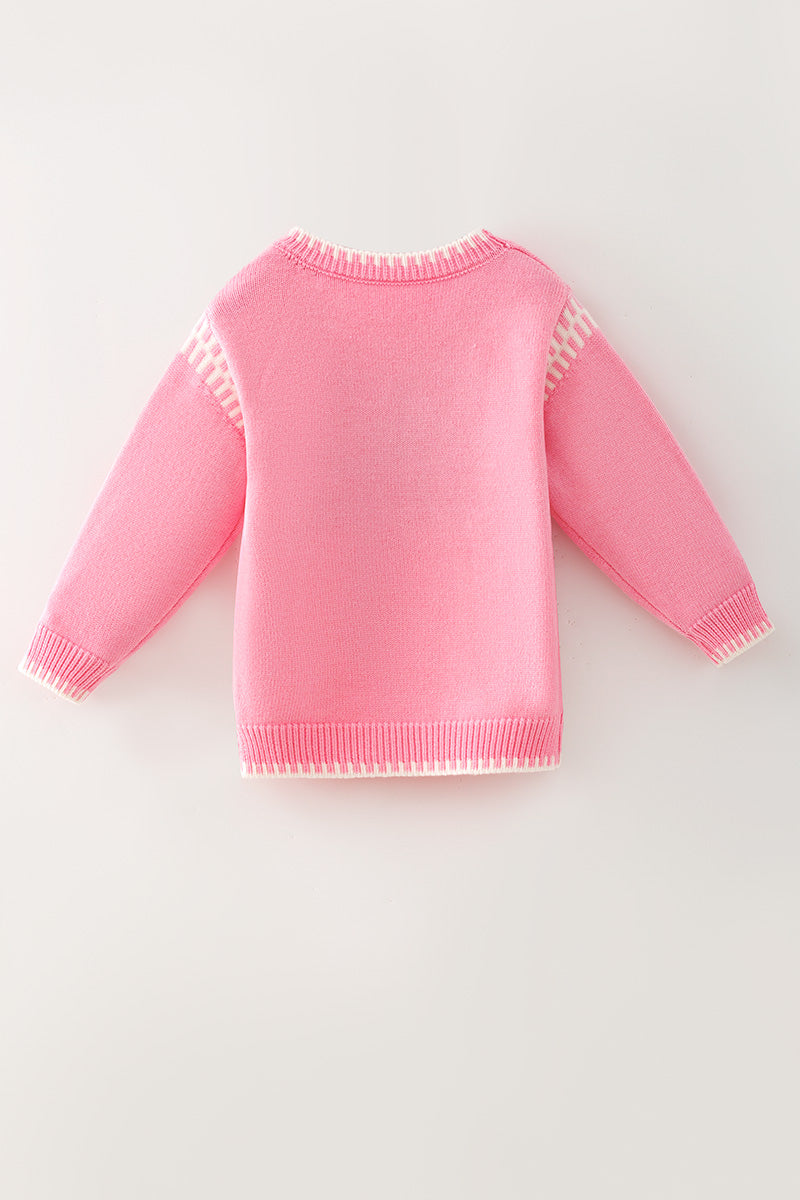 Pink Western sweater knit sweater. TPG60575