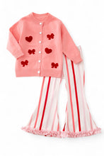 Load image into Gallery viewer, Valentina Pink sweater &amp; stripe pants.
