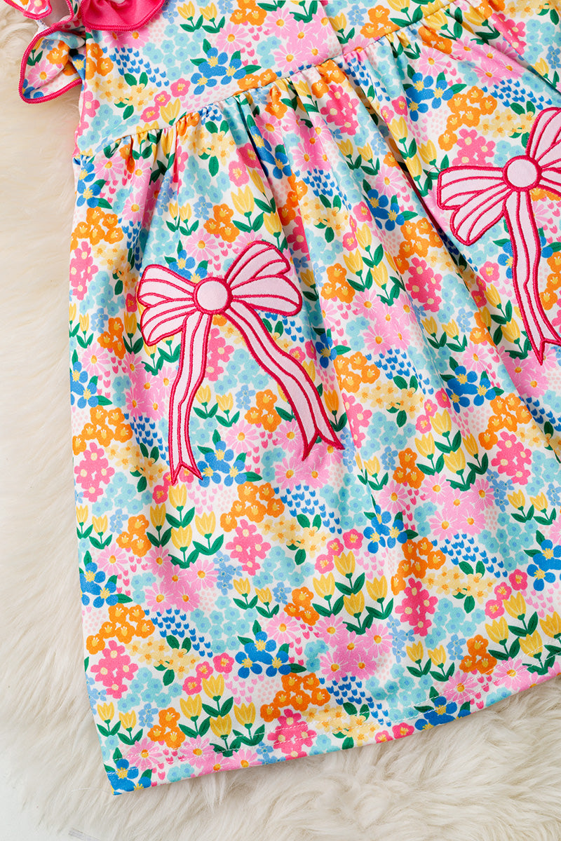 Floral tiered printed dress.