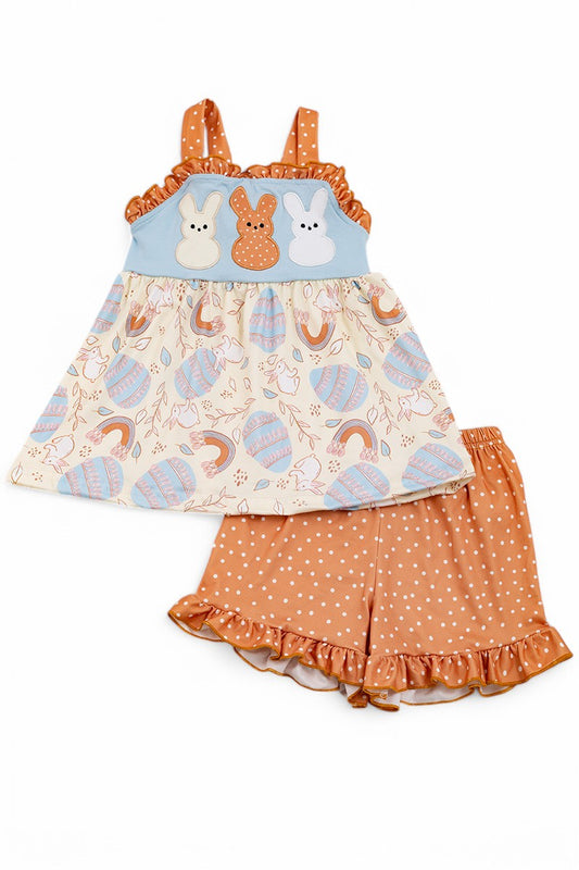 Easter printed girls 2 piece set.