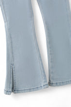 Load image into Gallery viewer, LT. blue denim pants with open sides.
