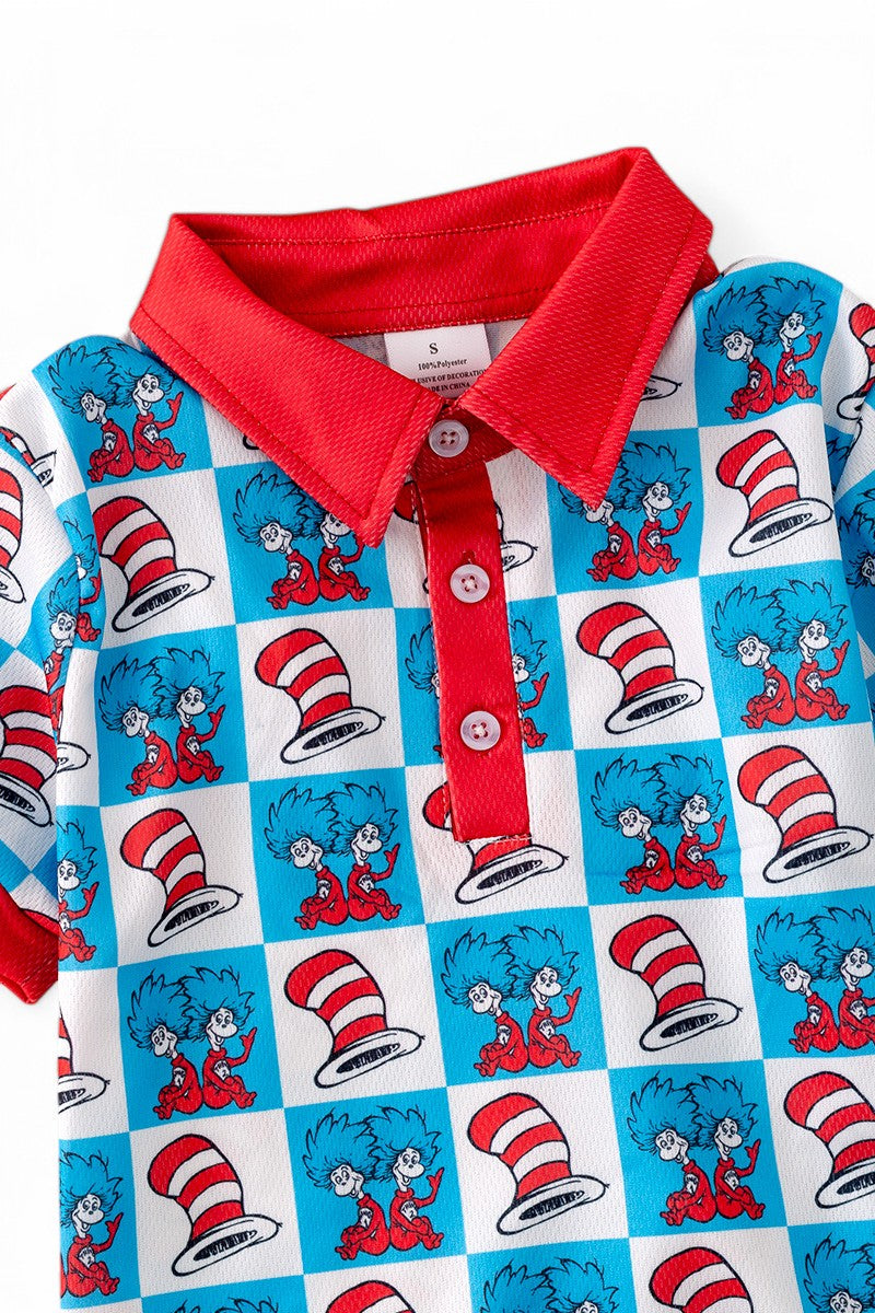 Thing 1 & 2 printed boys 2 piece set.