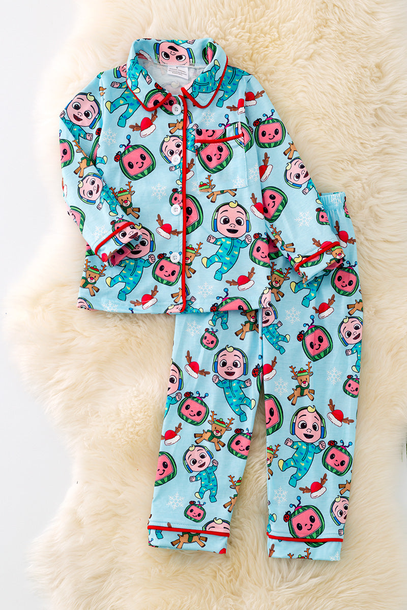 Watermelon head character boys pajamas.