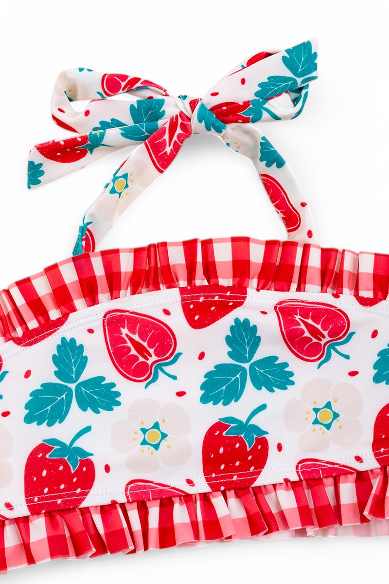 Sweet Strawberry girls 2 piece swim set.