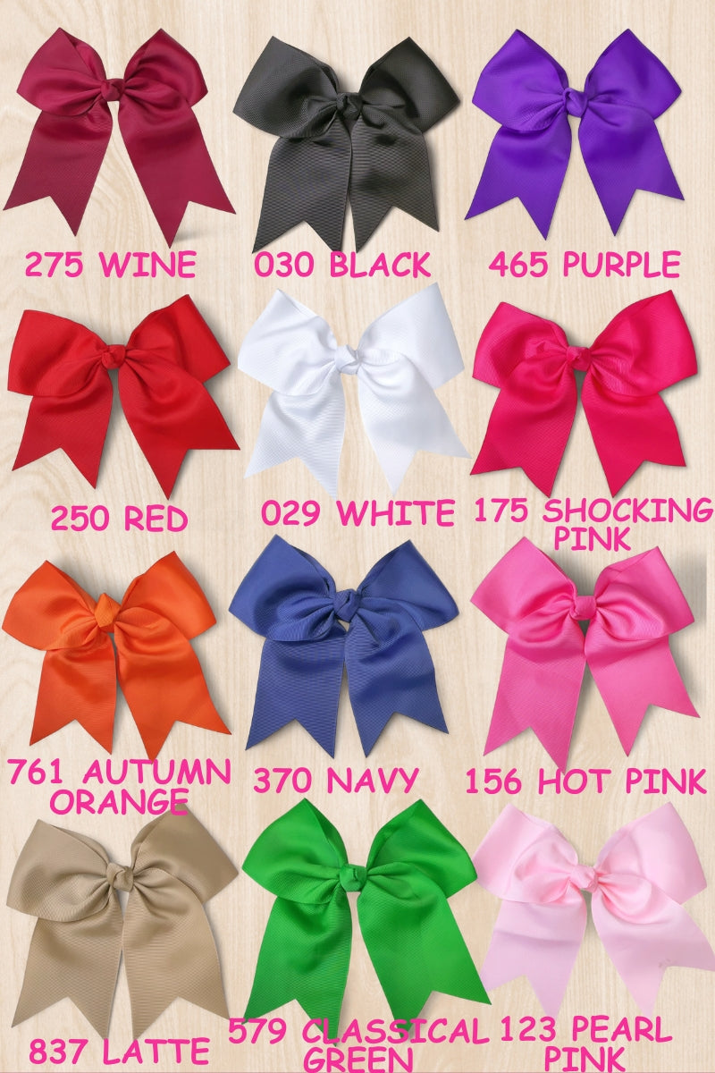 8" X 8" Cheer leader hair bows with alligator clip.