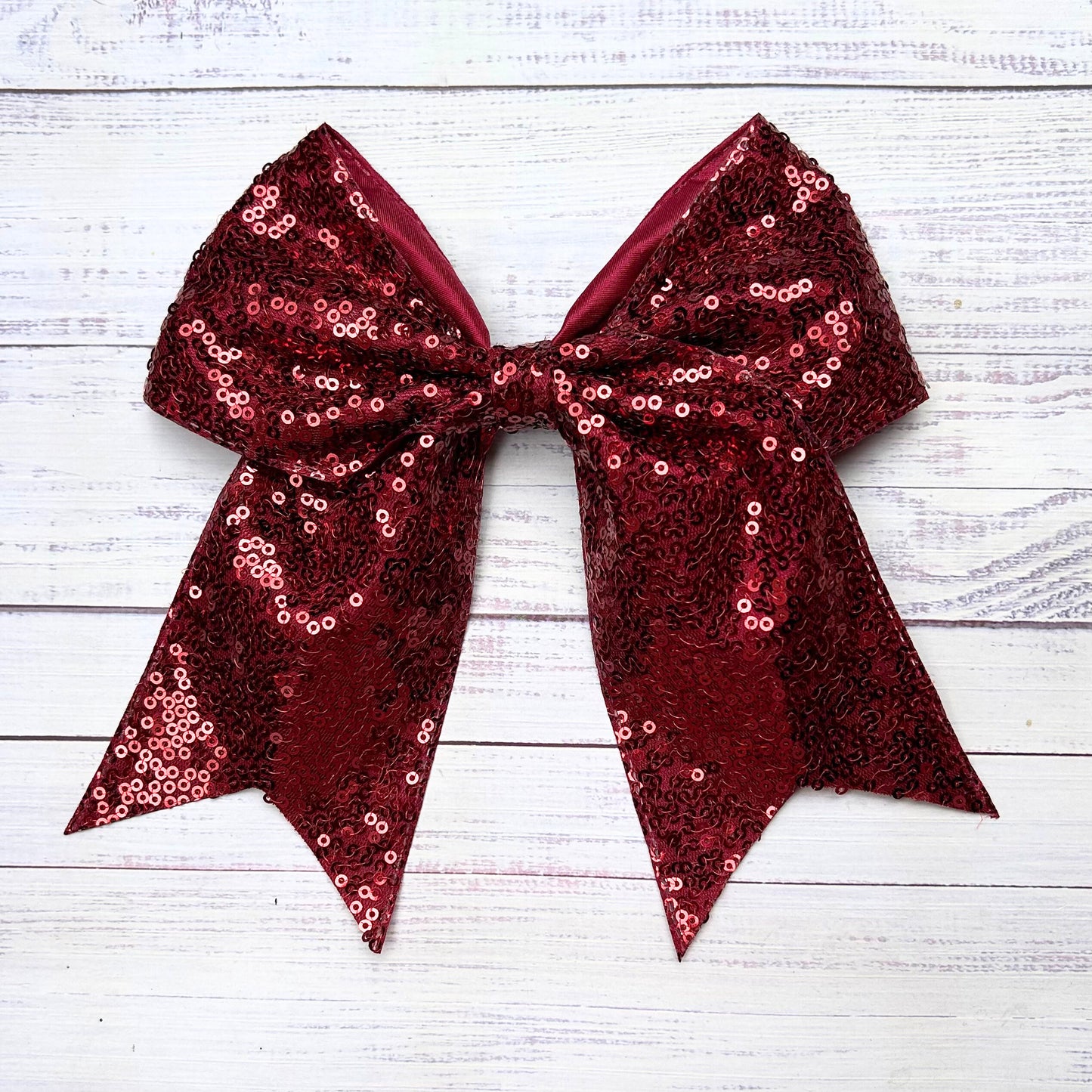 Sequins cheer hair bows w/alligator clip.