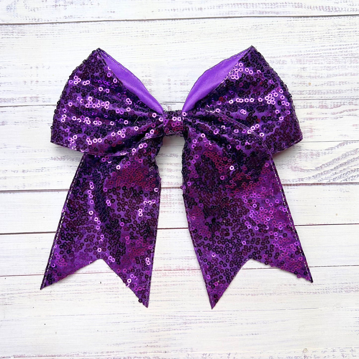 Sequins cheer hair bows w/alligator clip.