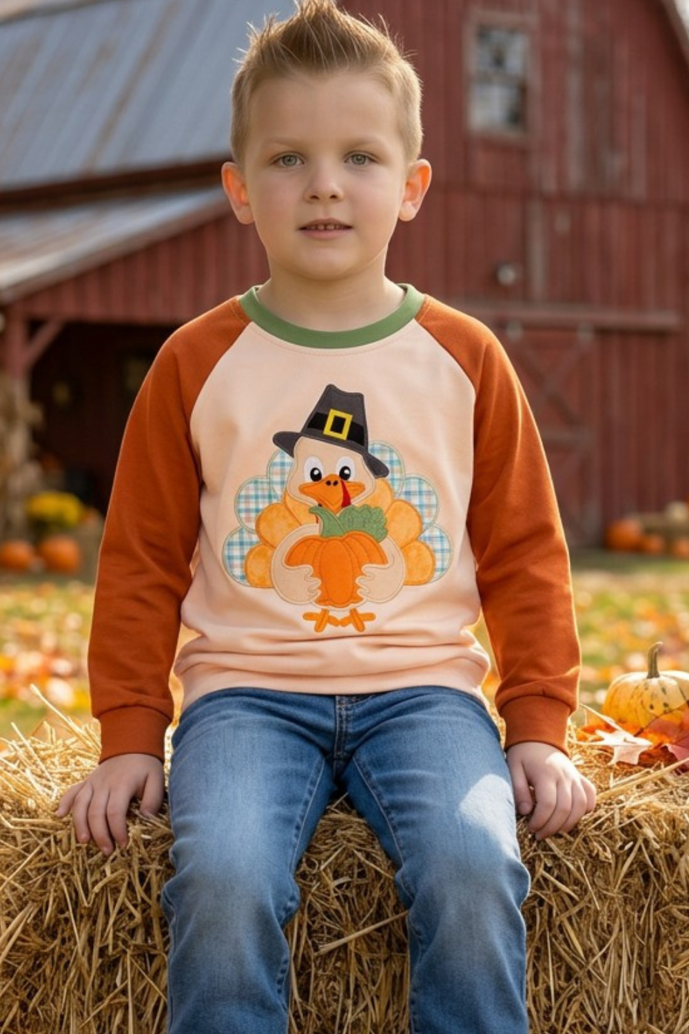 Turkey application boys pullover shirt. TPB60388 M-
