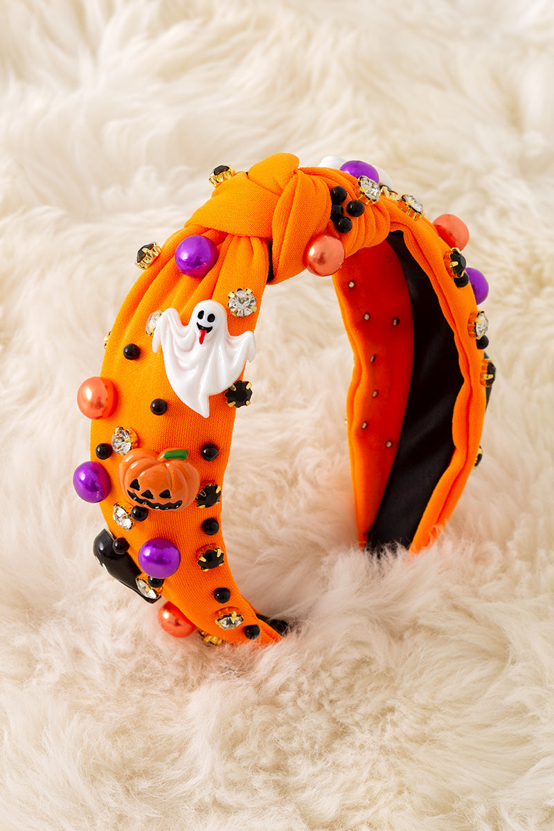Halloween/Orange beaded girls headbands.