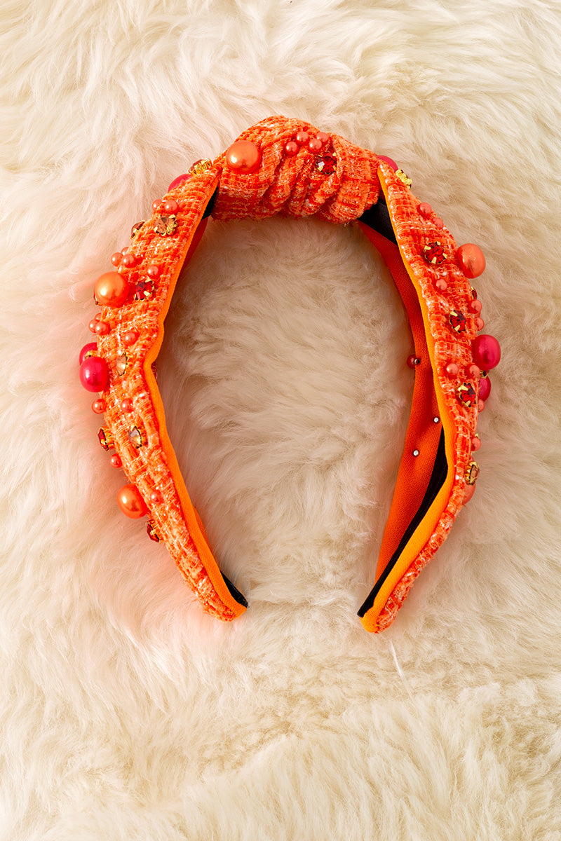 Halloween/Orange beaded girls headbands