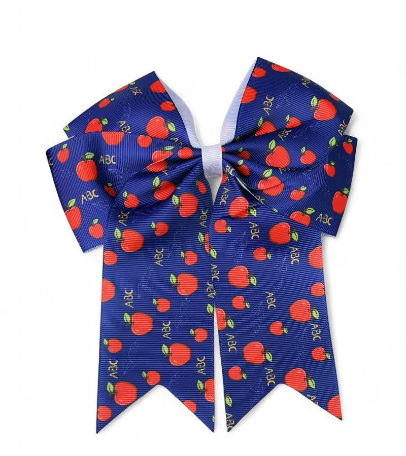 6.25" X 7.5" Back to school hair bows.