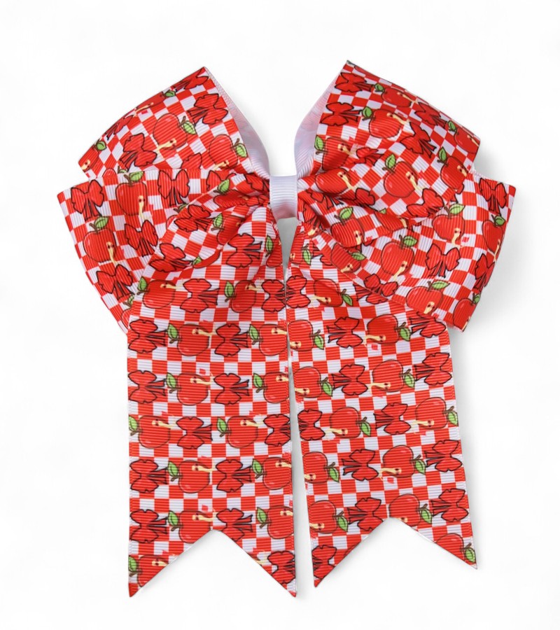 6.25" X 7.5" Back to school hair bows.