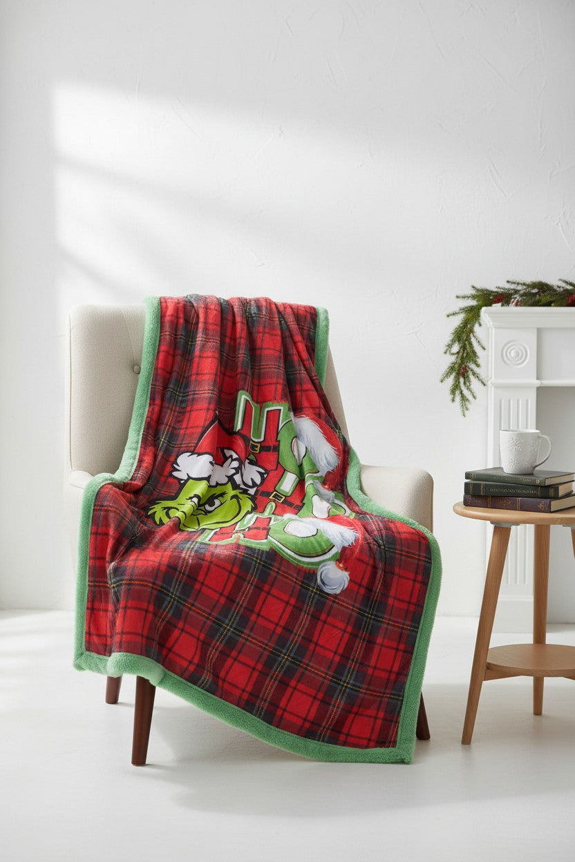 50 inch X 60inch Christmas throw blanket.