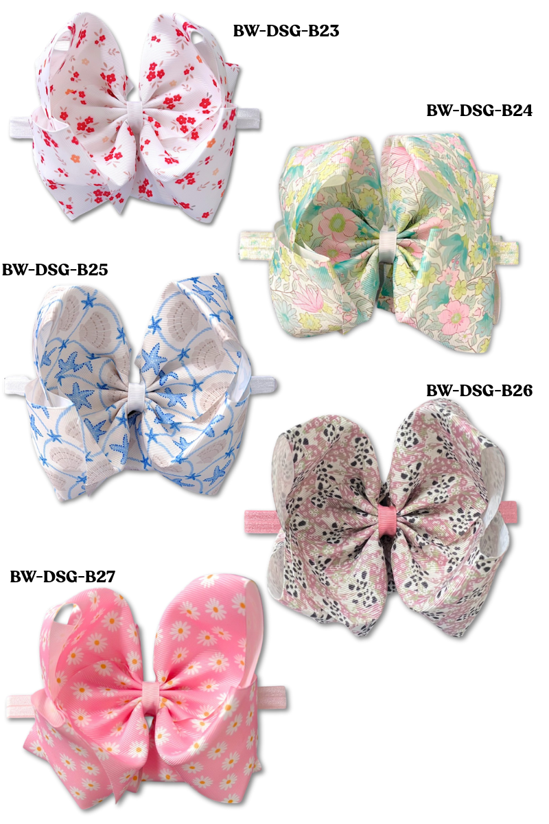 Cute multi printed baby headbands. Available in 5 prints.