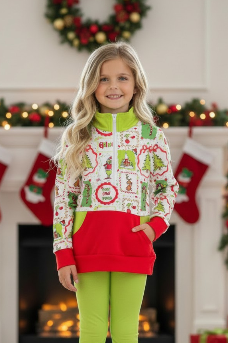 Christmas character pullover sweater. GT0423-A-