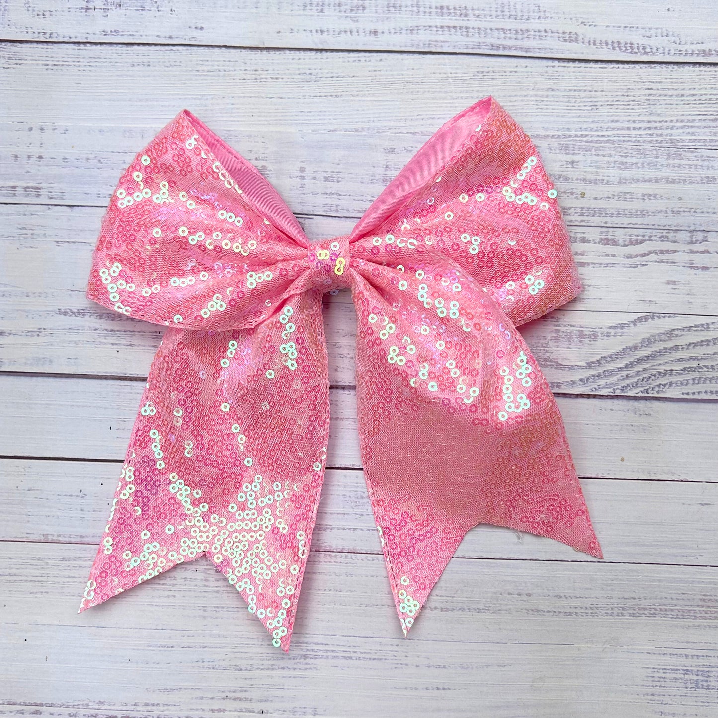 Sequins cheer hair bows w/alligator clip.