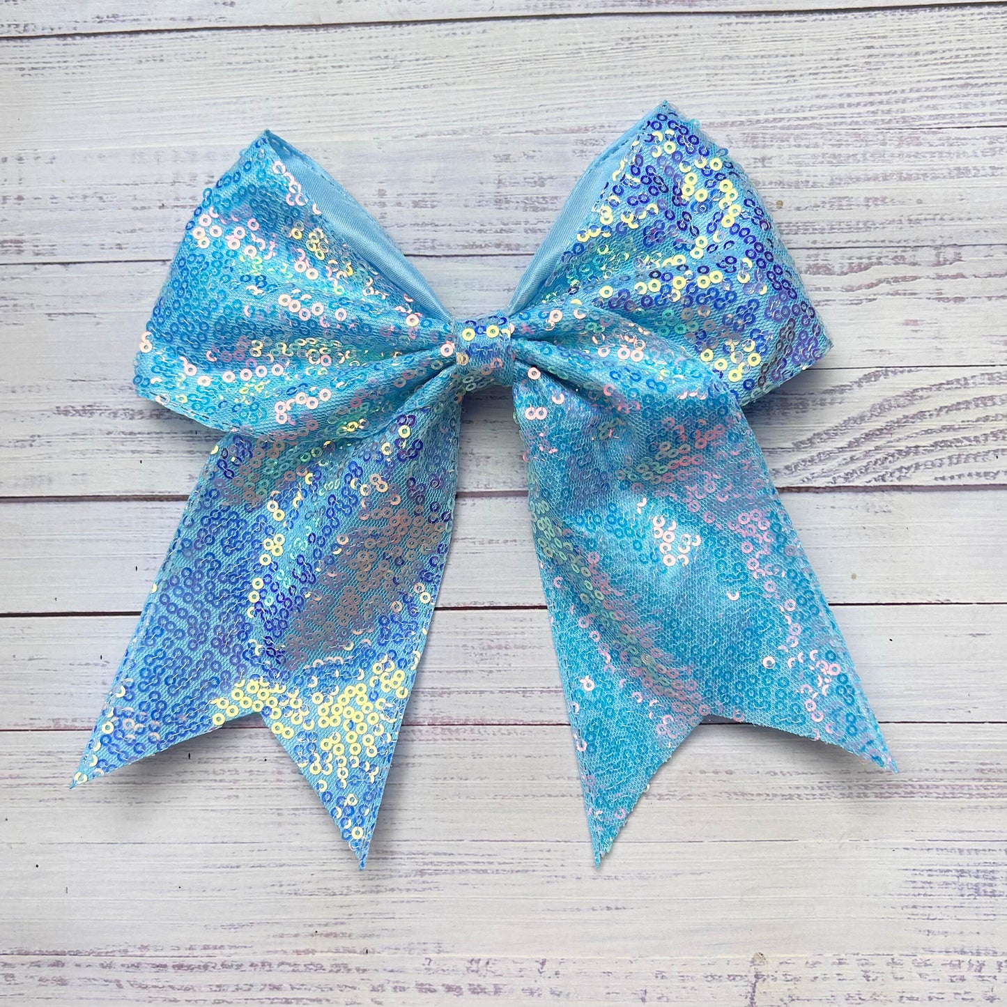 Sequins cheer hair bows w/alligator clip.