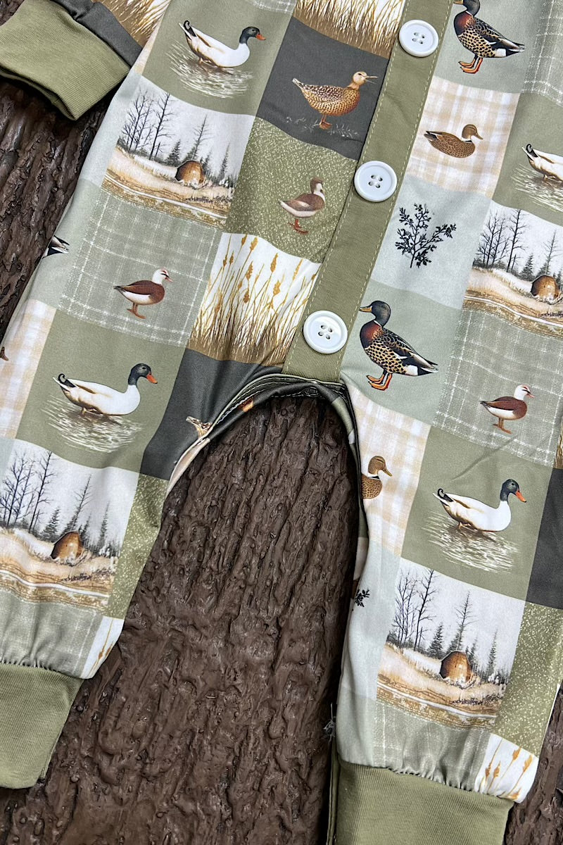 DUCK PATCHWORK PRINTED BABY ROMPER. LR0425-12-A