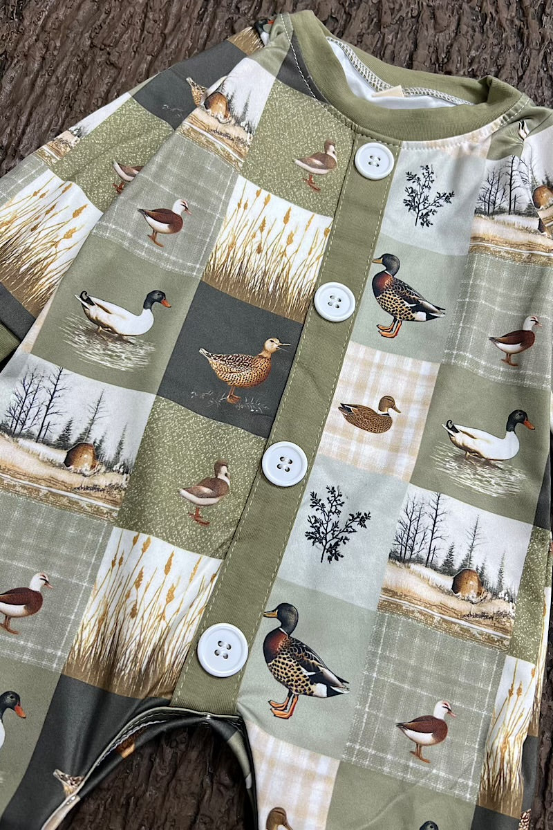 DUCK PATCHWORK PRINTED BABY ROMPER. LR0425-12-A