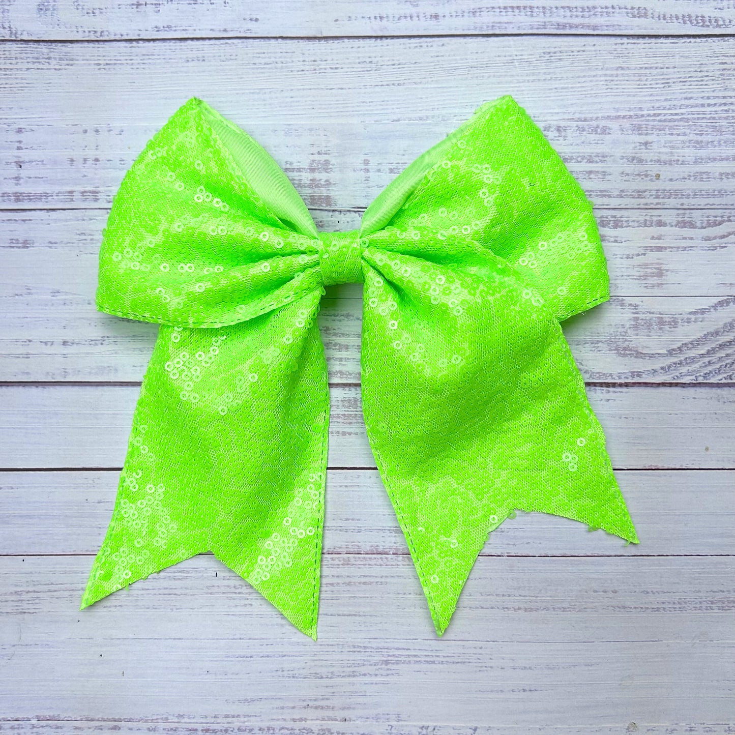 Sequins cheer hair bows w/alligator clip.