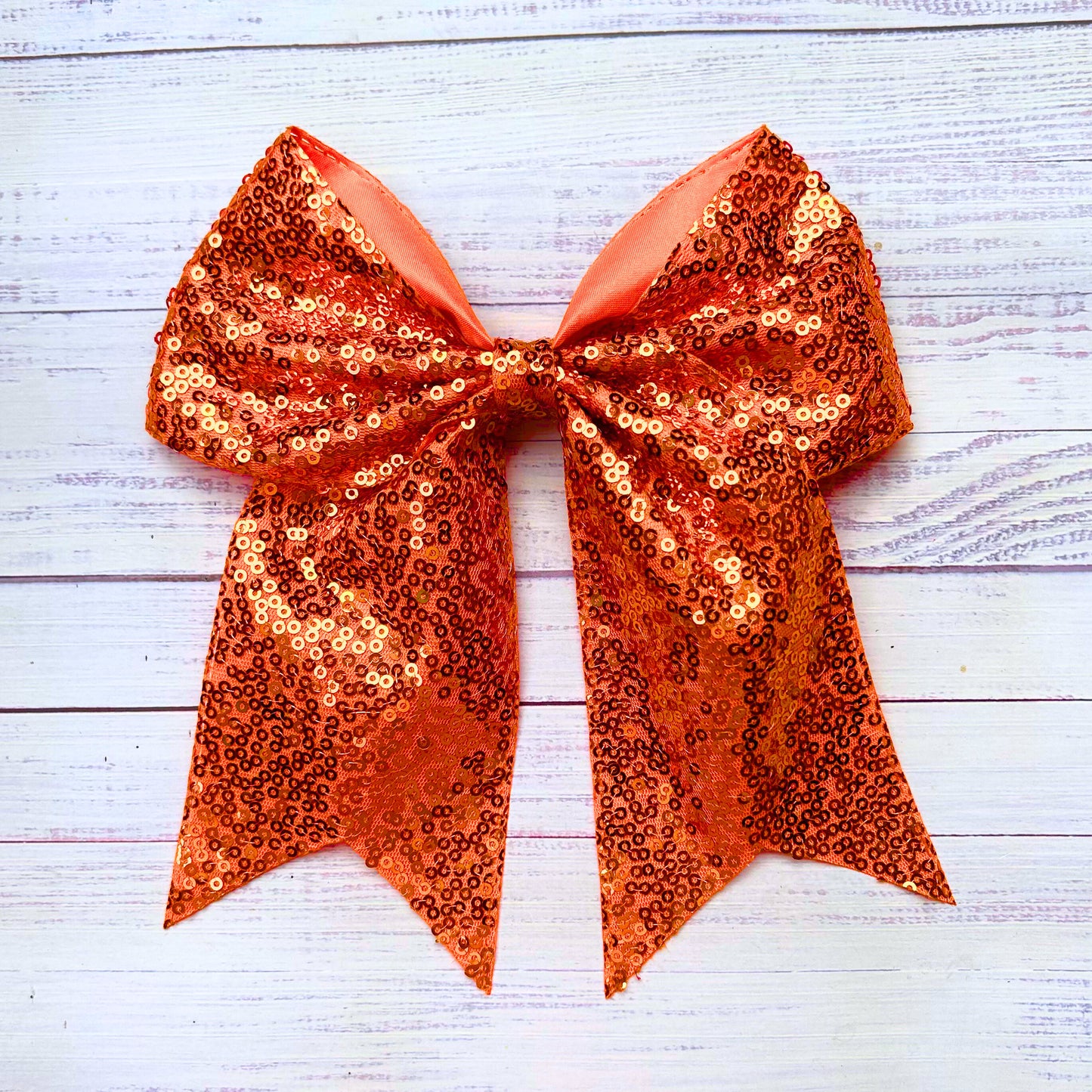 Sequins cheer hair bows w/alligator clip.