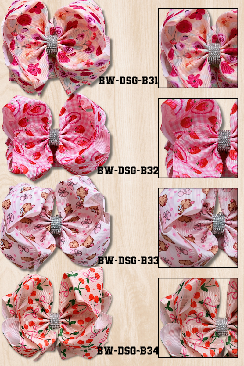 6.5" Wide double layer hair bows.