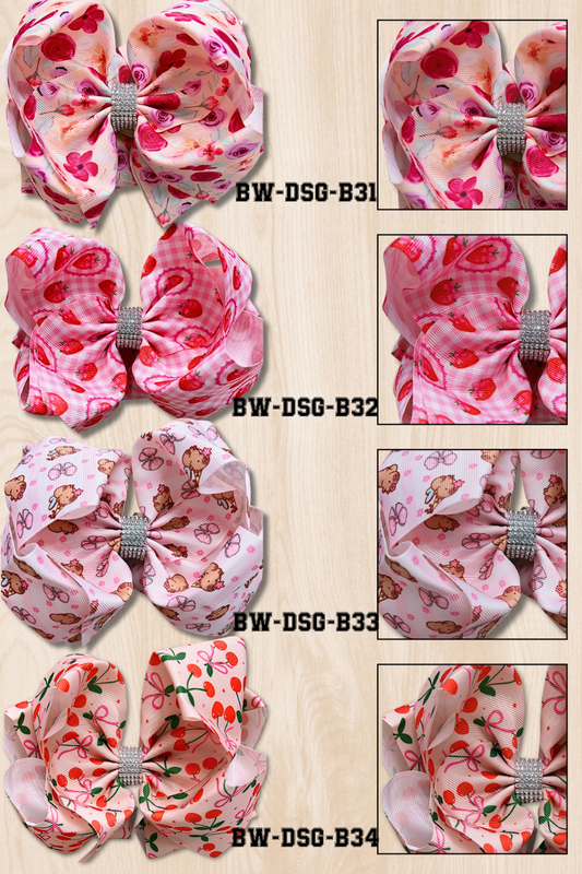 6.5" Wide double layer hair bows.