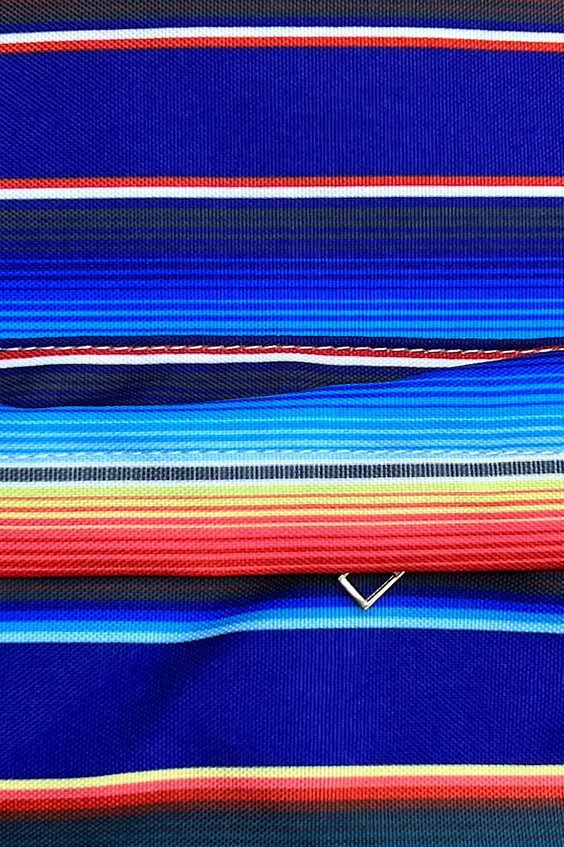 ROYAL BLUE/GREEN SERAPE PRINTED MEDIUM SIZE BACKPACK. BP-2023-C