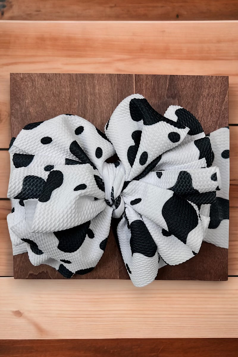 THICK COW SPOTTED BIG TASSEL BABY HEADBAND.F-DLH2343K