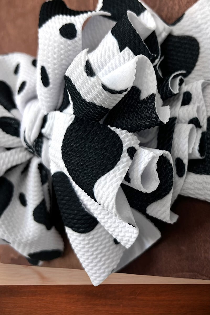 THICK COW SPOTTED BIG TASSEL BABY HEADBAND.F-DLH2343K