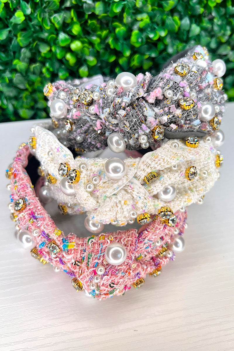 Super Cute pearl & rhinestone headband for girls.