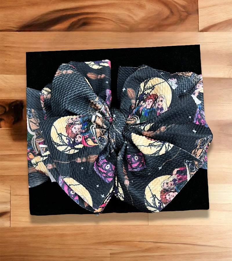 Halloween Hocus printed large headband. F-DLH2389K
