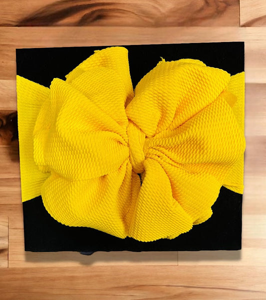 Neon Yellow tone printed large headbands.  F-DLH2419K