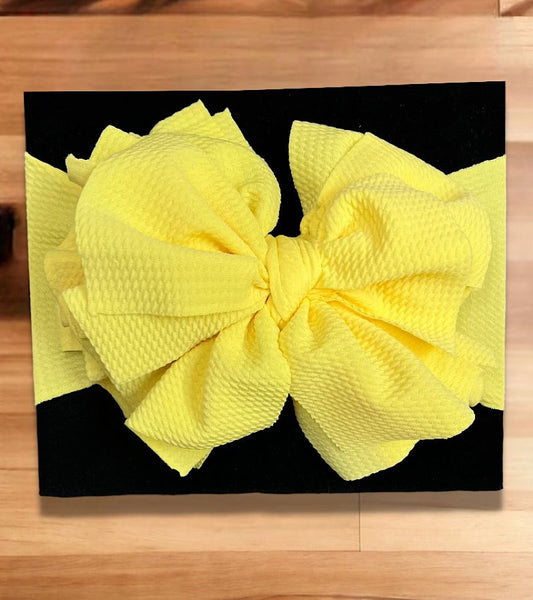 LT. Yellow tone printed large headband. F-DLH2326K