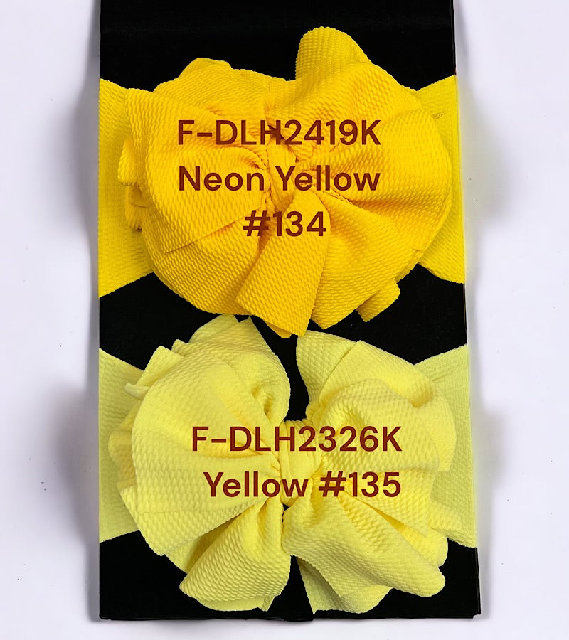 LT. Yellow tone printed large headband. F-DLH2326K