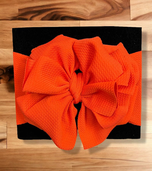 Orange textured fabric large headbands.  F-DLH2329K