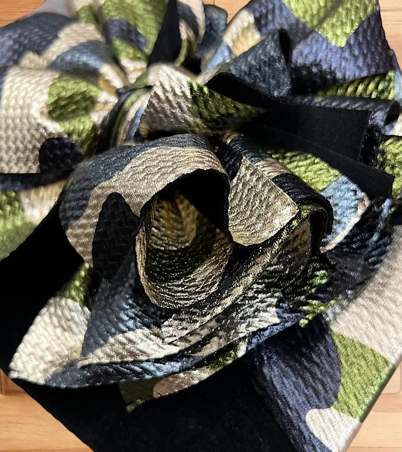 Camouflage metallic printed large headbands.  F-DLH2449K